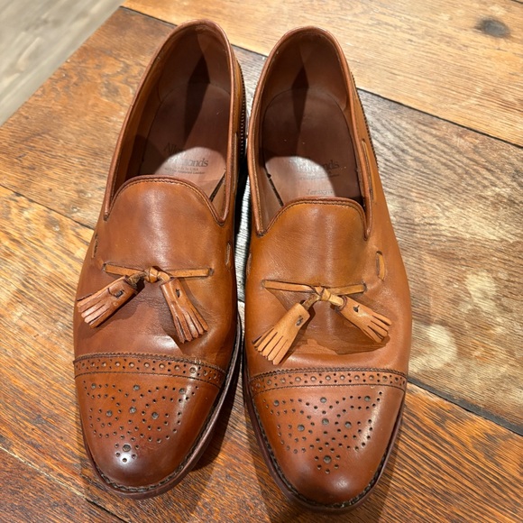 Allen Edmonds Tan Tassel Loafers 10.5D Jermyn - Picture 1 of 9